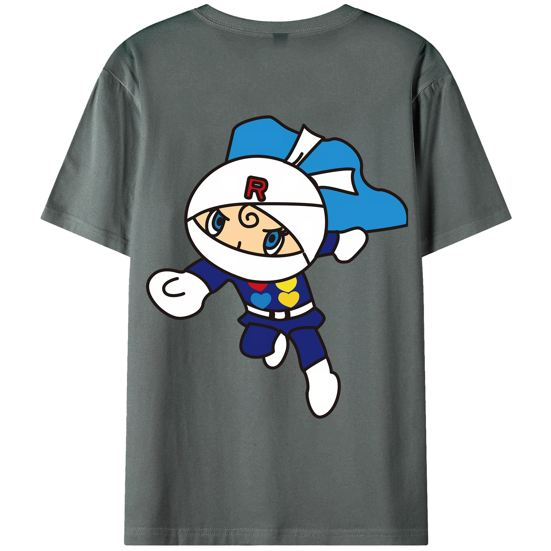 （画像用） アンパンマン Anpanman 綿100％ メンズ半袖Tシャツ（バックプリント） 通気性
